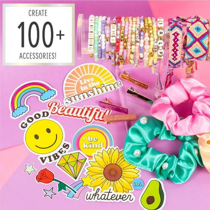 STMT Kids' DIY Custom Jewelry Case 100+ Accessories w/ Step-By-Step Guide