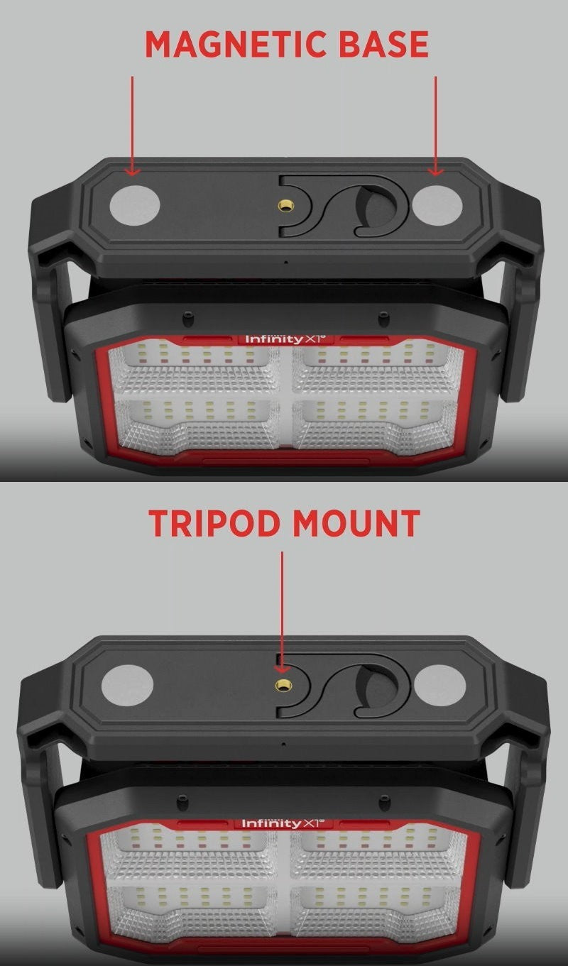 Infinity X1 3000 Lumen Solar Rechargeable Portable Floodlight Torch Work Light