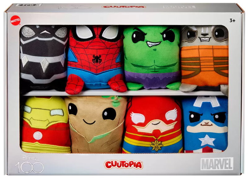 8-Pack Disney 100 Cuutopia Plush Toy 5" (13cm) Dolls - Marvel, Pixar, Star Wars
