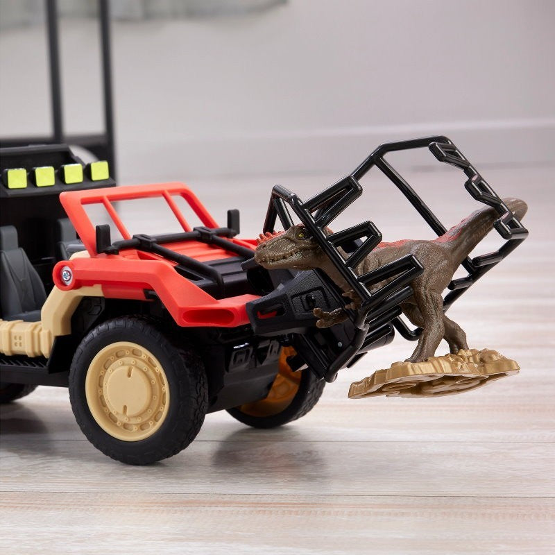 Matchbox RC Jurassic World Dino Catcher RC, Remote-Control Truck with Dinosaur