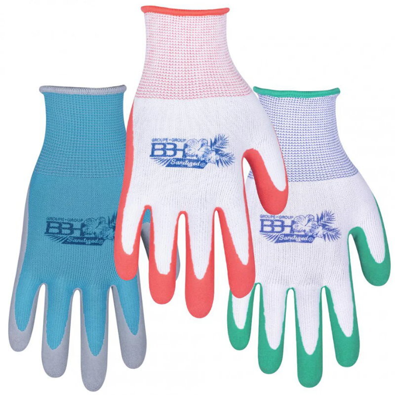 Groupe BBH Latex Foam Comfort Grip Breathable Durable Gardening Gloves for Women