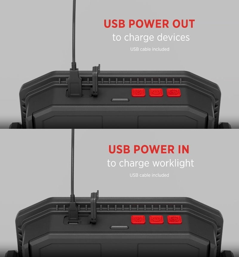 Infinity X1 3000 Lumen Solar Rechargeable Portable Floodlight Torch Work Light
