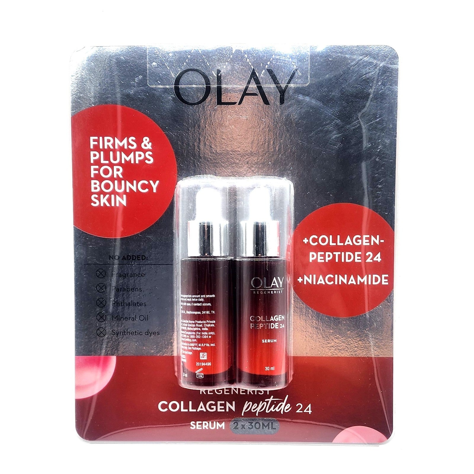 2 x 30ml Olay Regenerist Collagen Peptide24 Serum Anti-Aging Face Skincare Skin