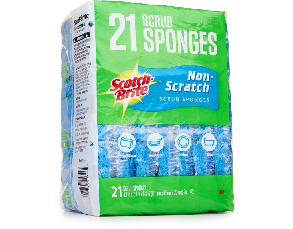 3M Scotch Brite Kitchen Heavy Duty Non-Scratch Scrub Mix Scourer Sponge Cleaner