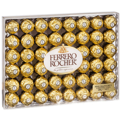 Ferrero Rocher Hazelnut Fine Milk Wafer Premium Chocolate 600g 48 Piece Box Gift