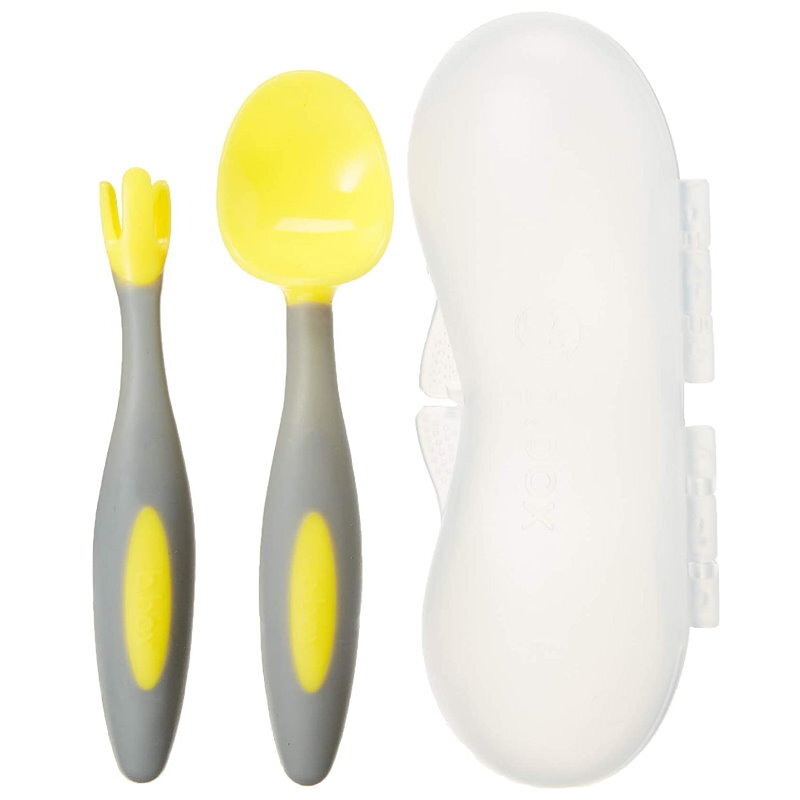 b.box Toddler Feeding Set Divided Plate, Sippy Cup, Cutlery Set - Self Training