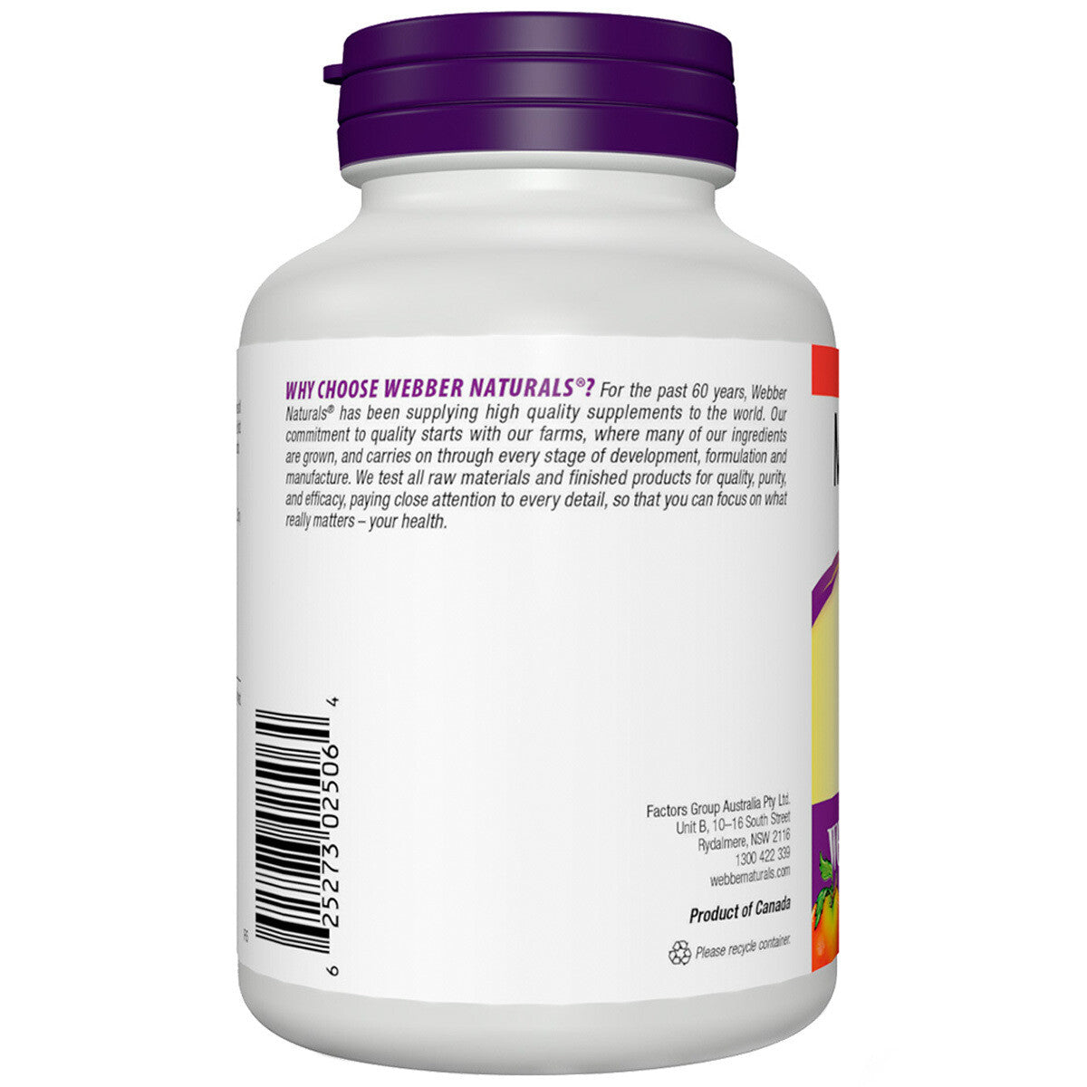 Webber Natural Magnesium 250mg Maintain Muscle Function Bone Support 150 Tablets