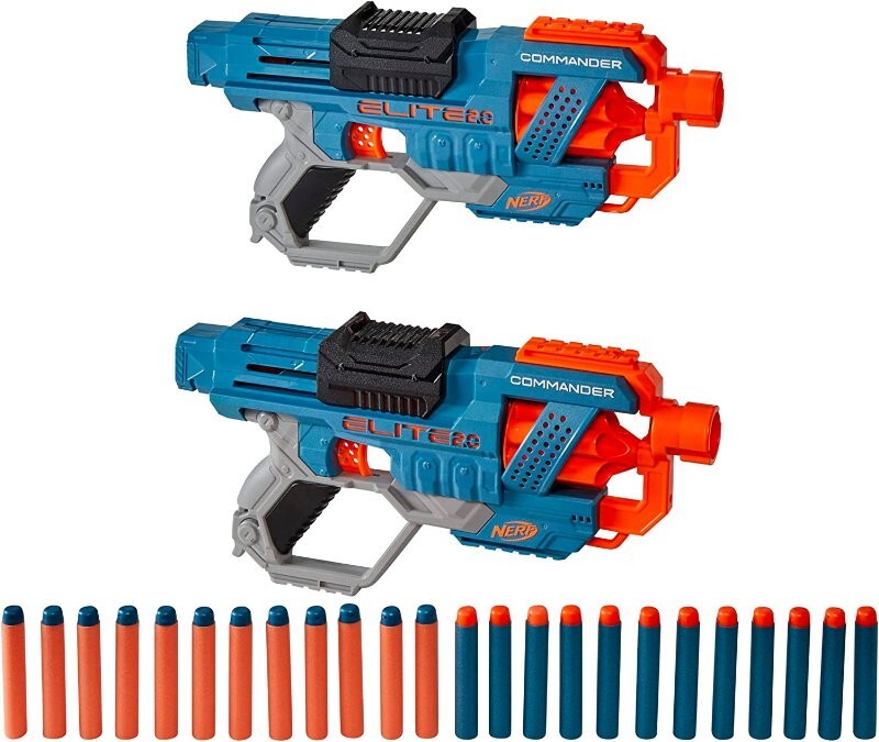 2-Pack NERF Elite 2.0 Commander RD-6 Dart Blasters Outdoor Toy