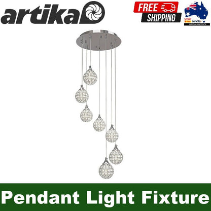 Artika Honeymoon Pendant LED Fixture Ceiling Light w/ 7 LED Pendants Adjustable