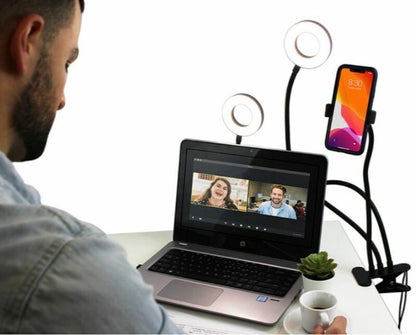 Cygnett V-Dual Classic 2-in-1 Dual Ring Light Phone Holder & 5000mAh Power Bank