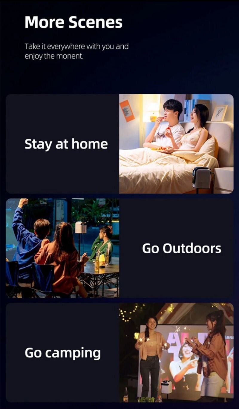 Topleo HY360 3-in-1 1080p 4K Portable Home Theater WiFi Projector HiFi Speaker