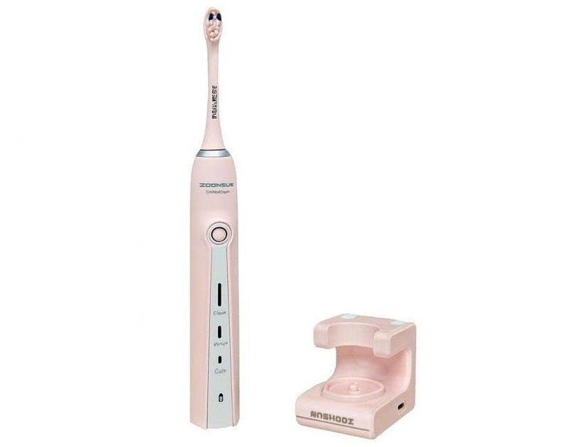 ZOOMSUM Rechargeable Powerful Sonic Cleaning Electric Toothbrush Pink - Express