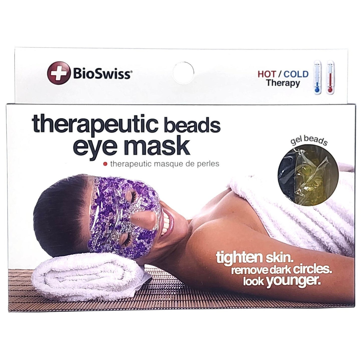 Therapeutic Gel Bead Eye Mask Reusable Hot Cold Compress Puffy Eyes & Migraine