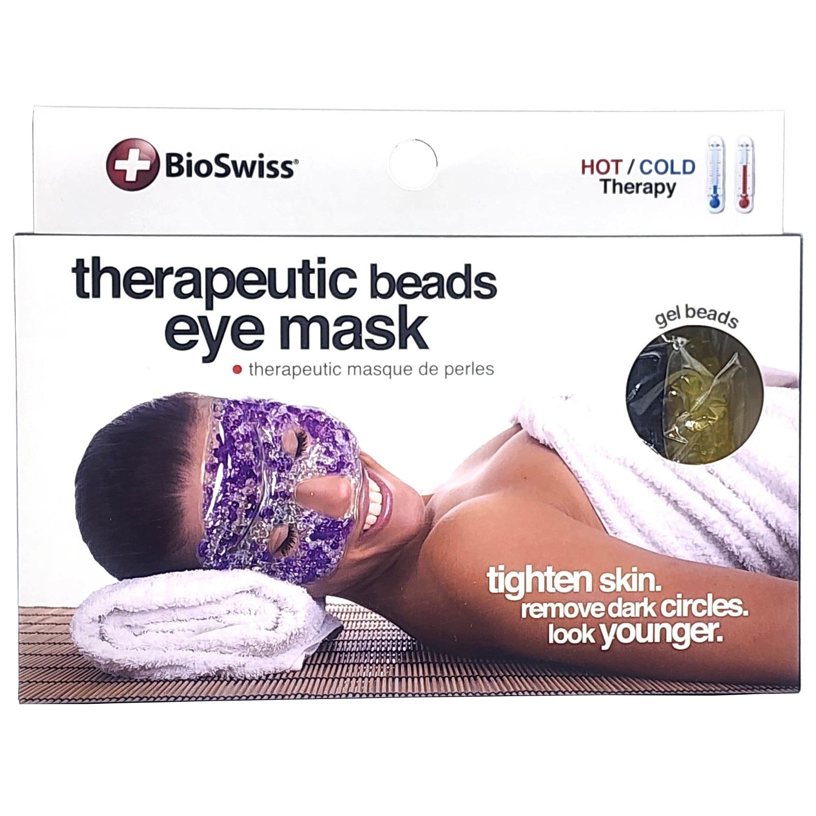 Therapeutic Gel Bead Eye Mask Reusable Hot Cold Compress Puffy Eyes & Migraine