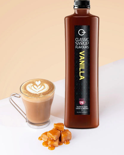 Vanilla Flavoured Coffee Syrup Classic Cafe Style Taste Vegan Non GMO NZ 1.5L