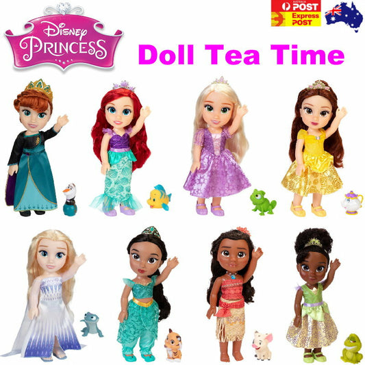 Disney Princess Doll Tea Time w/ Friend - Doll, Outfit, Tea Cups, Plates, Spoons