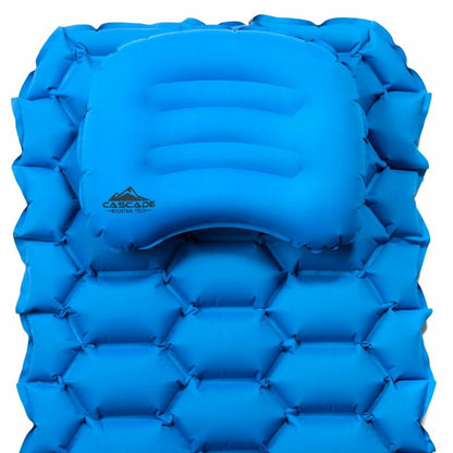 Cascade Mountain Tech Insulated Sleeping Pad Pillow Lightweight Inflatable Camp