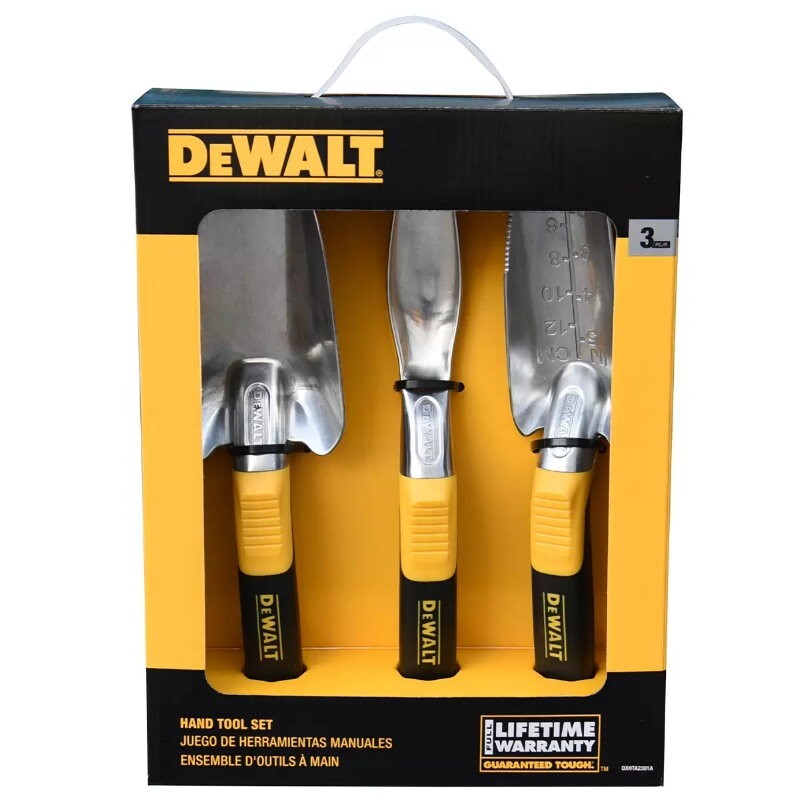 DeWALT 3-Piece Heavy Duty Aluminum Alloy Non-Slip Hand Tool Set Gardening Kit