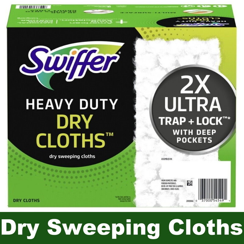 Swiffer Sweeper Heavy Duty Dry Floor Cleaner Cloths Unscented 3D Fibers