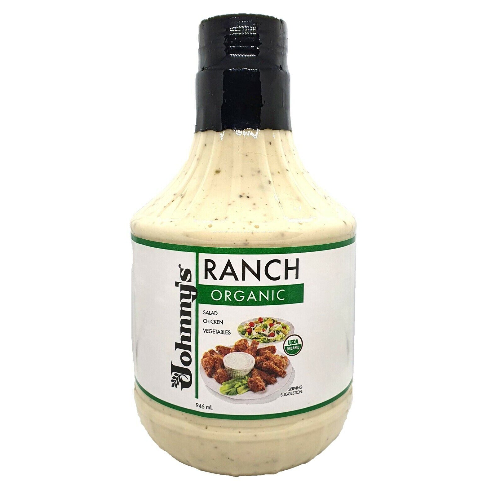 Johnnys Organic Ranch Style Salad Chicken Vegetable Dressing Sauce USA 946mL