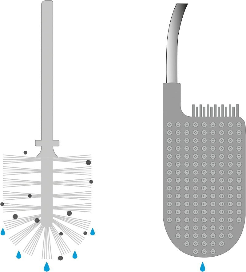 Joseph Joseph Flex Lite Toilet Brush Grey/White with Slimline Holder Set