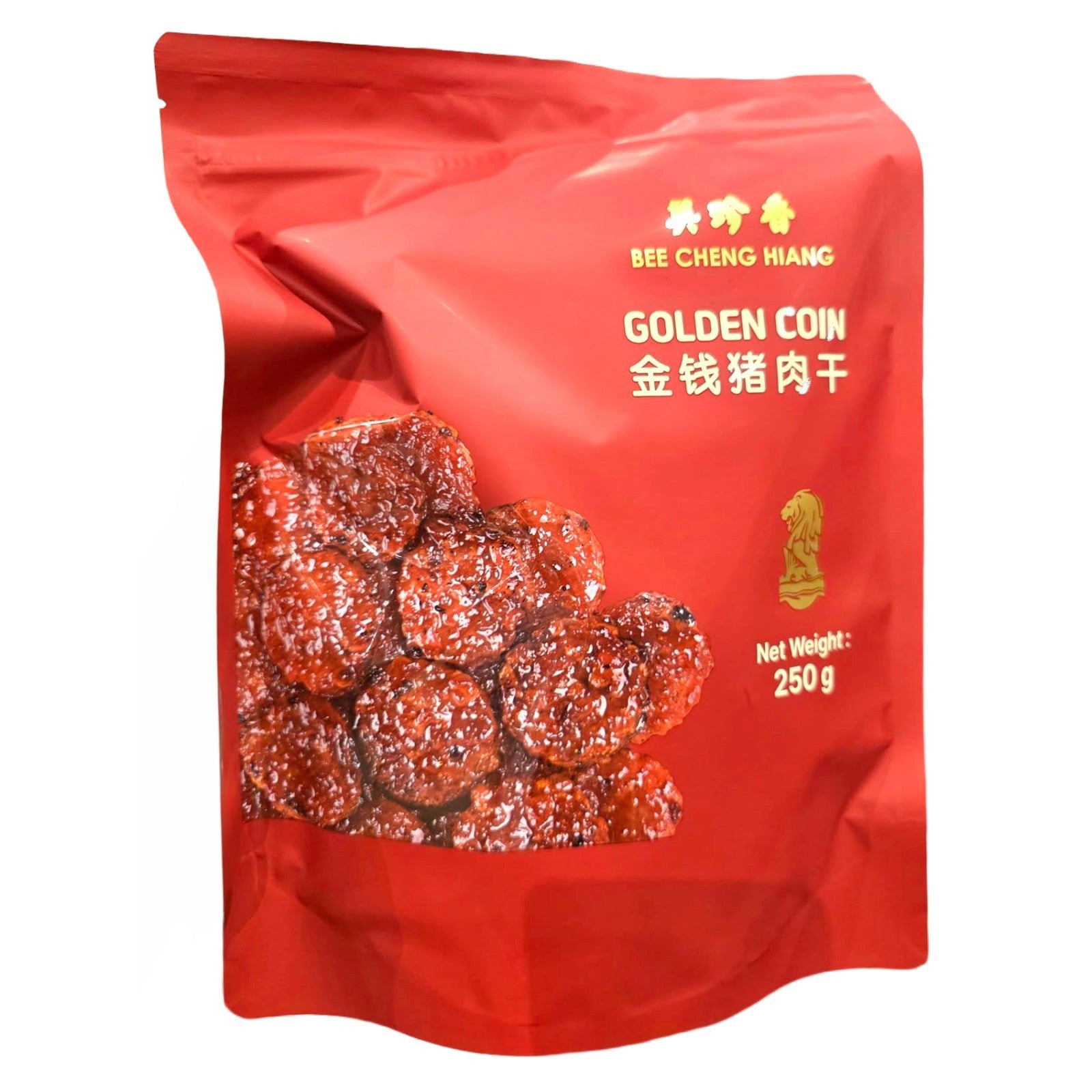 Bee Cheng Hiang Golden Coin Singapore Classic BBQ Pork Jerky Ready To Eat 250g