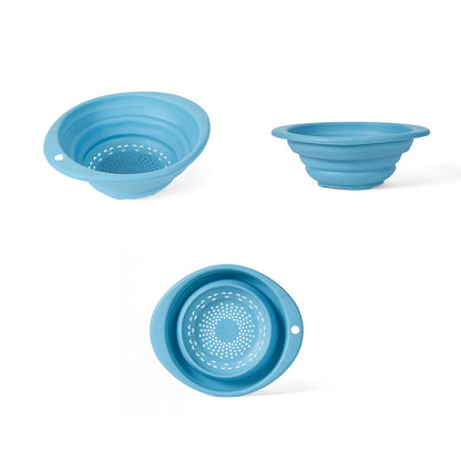 Collapsible Kitchen Strainer - Foldable Portable Fruit & Vegetable Colander Wash