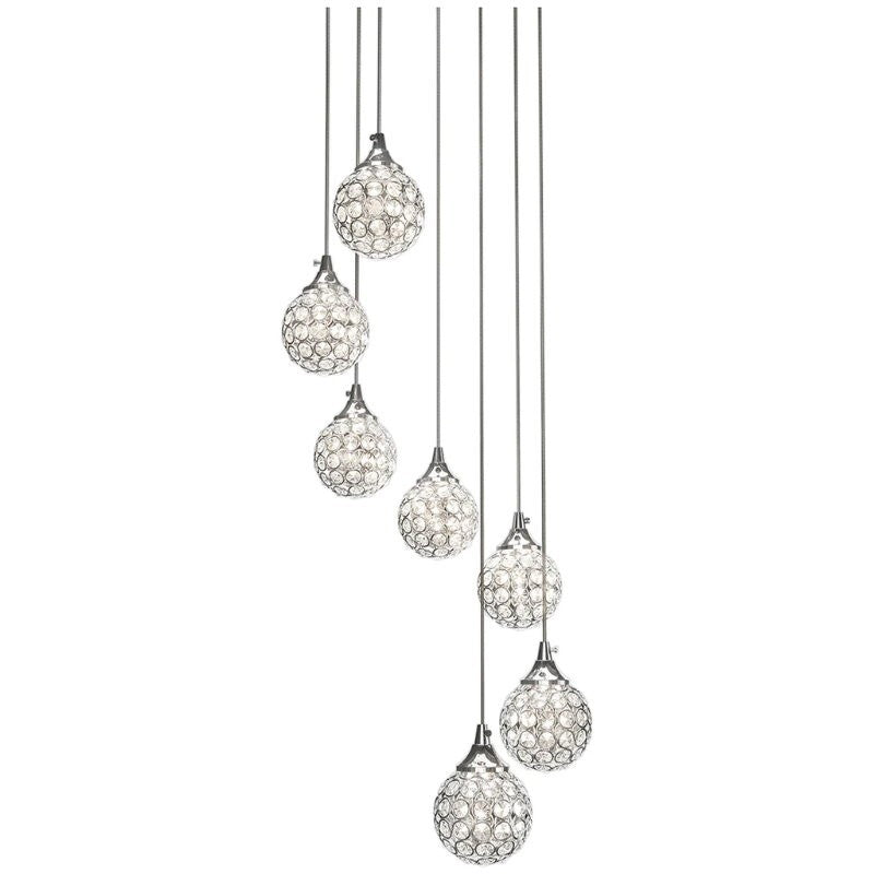 Artika Honeymoon Pendant LED Fixture Ceiling Light w/ 7 LED Pendants Adjustable
