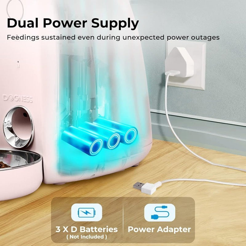 DOGNESS F05 App Smart Pet Dog/Cat Feeder Mini 2L with Microphone for Small Pets