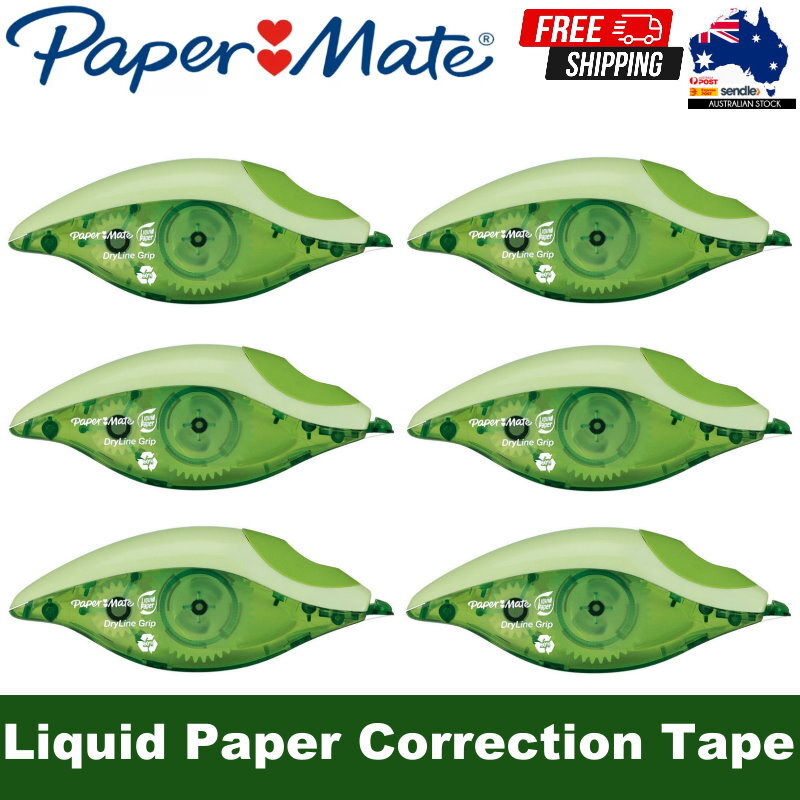 Paper Mate Liquid Paper DryLine Grip Correction Tape 5mm x 8.5m Swivel Tip