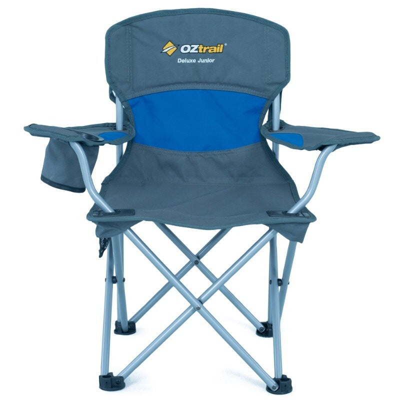 OZtrail Deluxe Junior Arm Chair with Carry Bag 80kg Weight Capacity