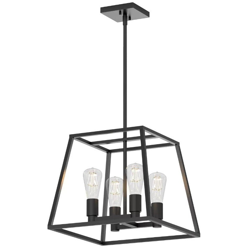 Artika Carter Square 4-Light Chandelier LED Celling Light Adjustable Height