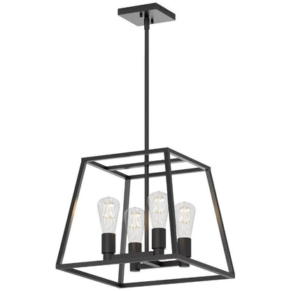 Artika Carter Square 4-Light Chandelier LED Celling Light Adjustable Height