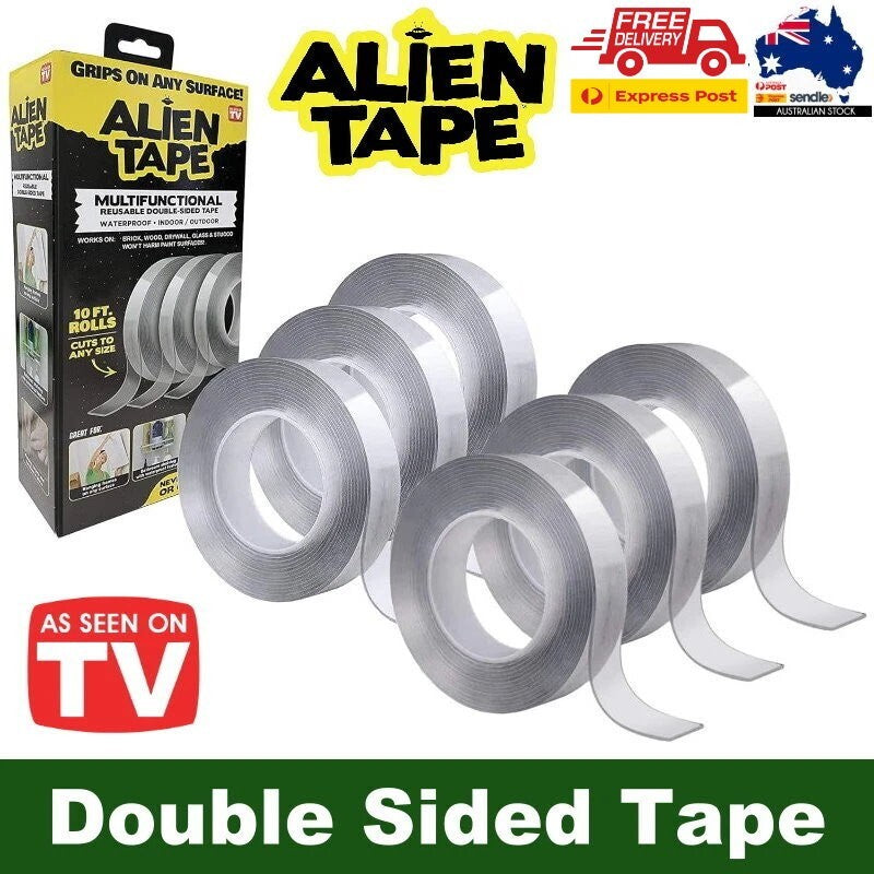 Alien Tape Nano Double Sided Tape Multipurpose Removable Adhesive Hold 7.94kg