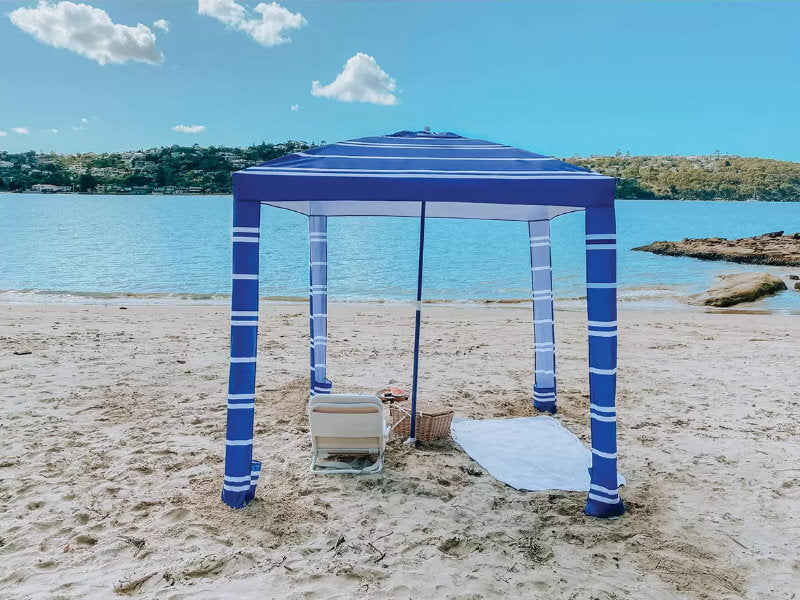 Coconut Grove Family Beach Cabana Canopy Umbrella Sun-Shade Shelter w/ Carry Bag