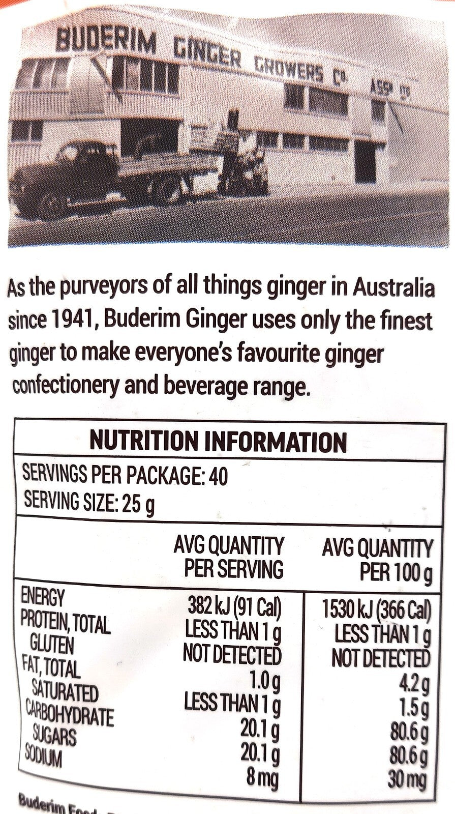 1kg Deliciously Uncrystallised Naked Ginger Vegan Gluten Free by Buderim Ginger