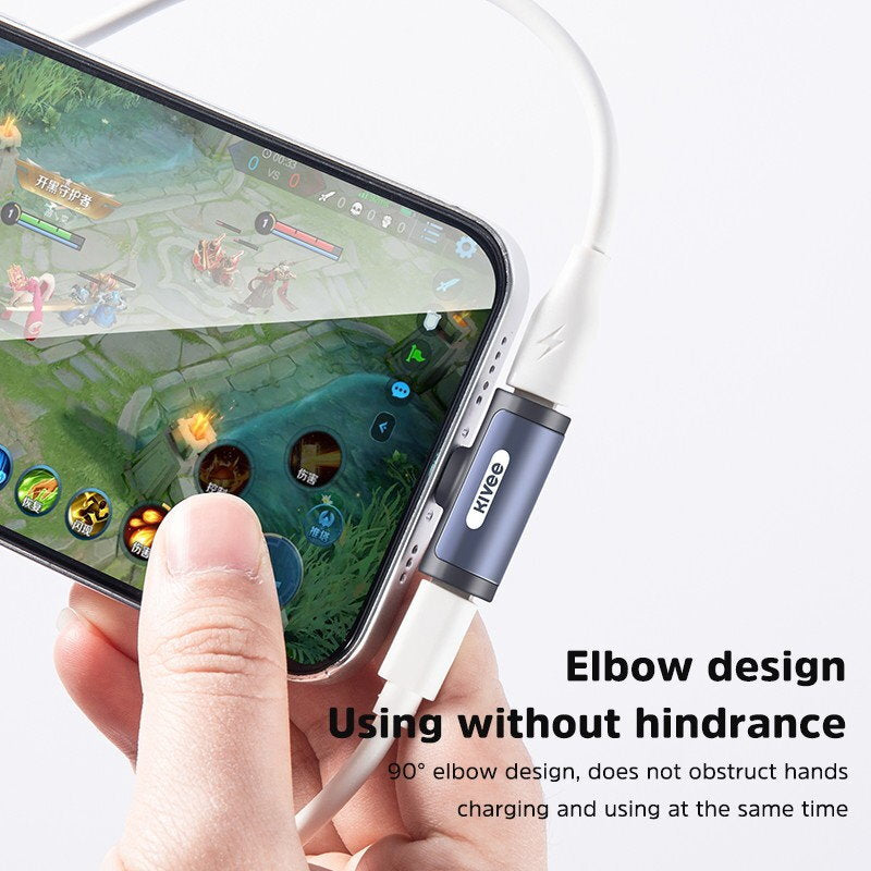 Kivee AD11 iPhone M to Dual iPhone F Charge Adapter for Charging, Audio, Calls