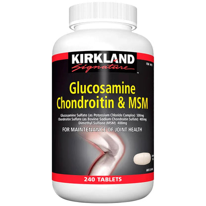 Amino Sugar Chondroitin MSM 240 Tablets Improve Relieve Joint Pain Arthritis