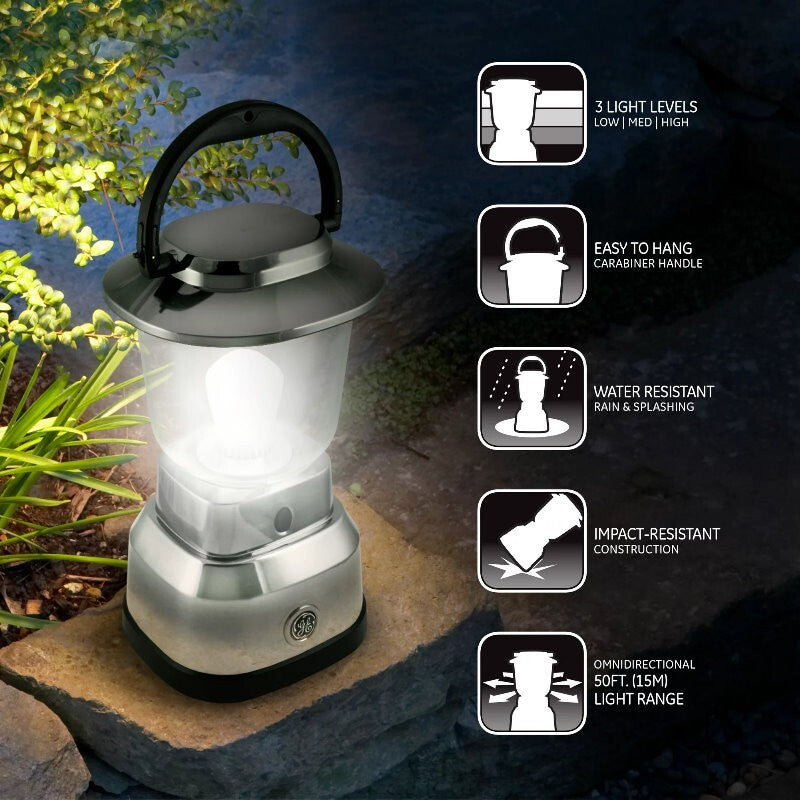 GE Enbrighten IPX4 Water-Resistant Impact-Resistant Dimmable LED Camping Lantern