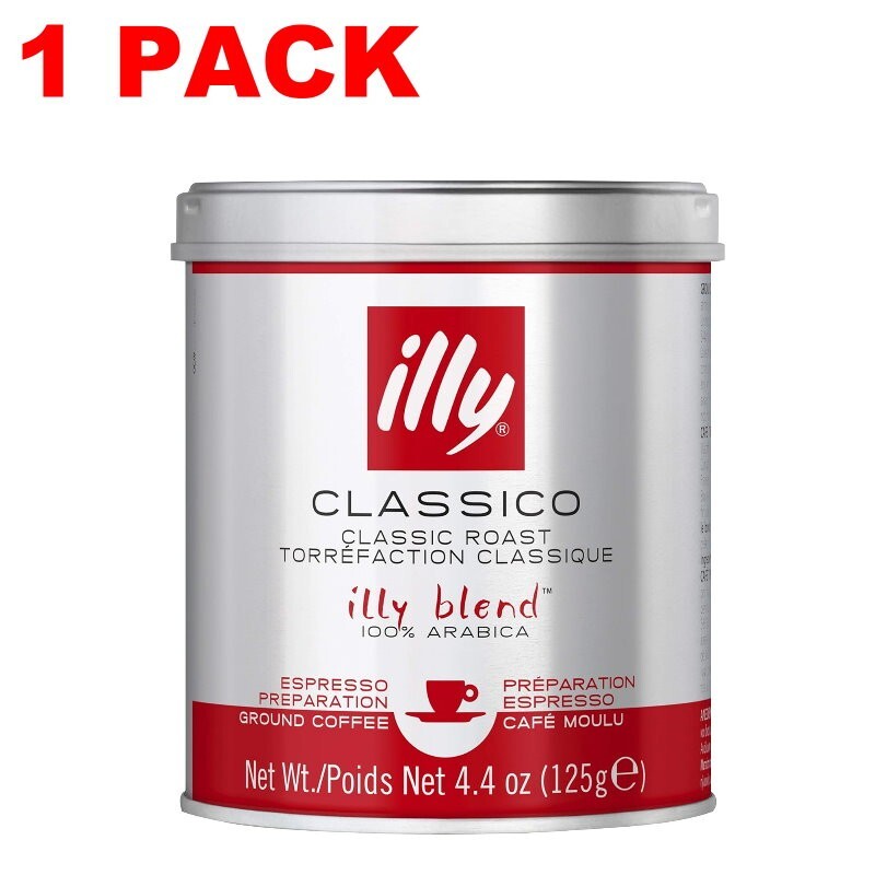 ILLy Ground Coffee Blend Classic Roast Espresso Coffee 125g Classico Medium
