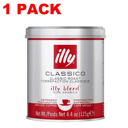 ILLy Ground Coffee Blend Classic Roast Espresso Coffee 125g Classico Medium