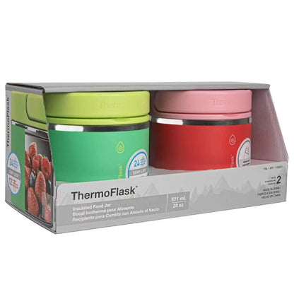 2x 590mL Thermoflask Insulated Kids Lunch Food Jar Double Vacuum Stainless Steel