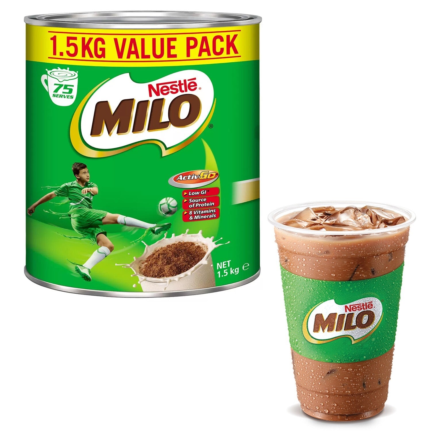 Nestle Milo Chocolate Malted Energy Powder Drink 1.5kg Tin Nutrient Rich Low GI