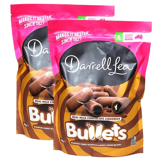 Darrell Lea Milk Chocolate Molasses Liquorice Bullets 1.7Kg Bag Kids Sweet Choco