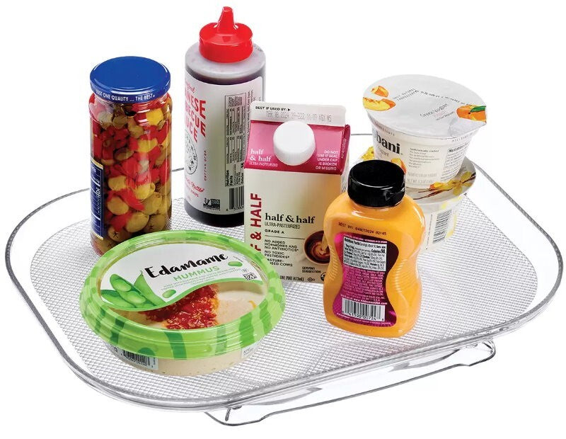 Polder 2-Pack E-Z Reach Rotating 360° Storage Tray for Fridge, Cabinet 40 x 30cm