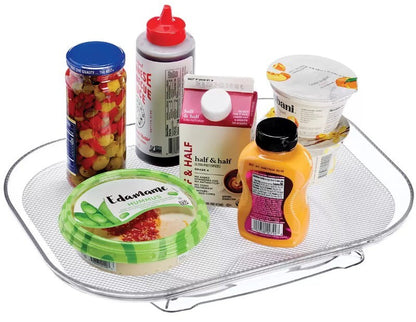 Polder 2-Pack E-Z Reach Rotating 360° Storage Tray for Fridge, Cabinet 40 x 30cm
