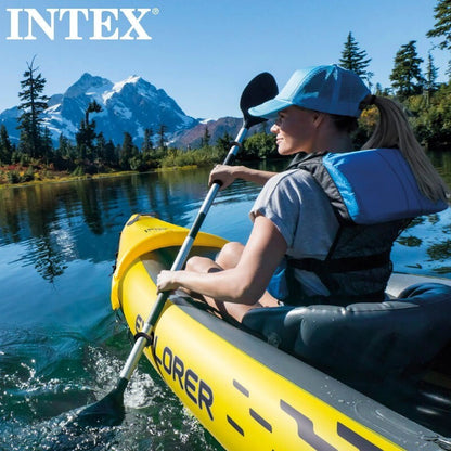 Intex 2-Person Explorer K2 Inflatable Kayak with Bag Canoe River Lake Boat 180kg