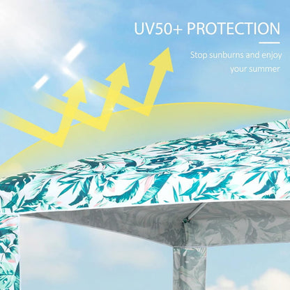 Coconut Grove Family Beach Cabana Canopy Umbrella Sun-Shade Shelter w/ Carry Bag