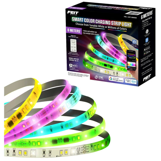 Feit Smart Colour Change LED Strip Light RGBW 2.4ghz Wifi Voice Assist Remote 6m