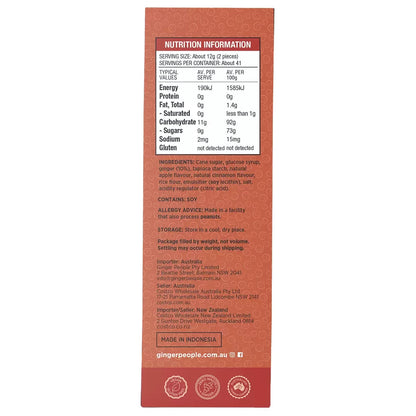 500g Ginger People Gin Gins Spicy Apple Ginger Candy Chews Vegan Gluten GMO Free
